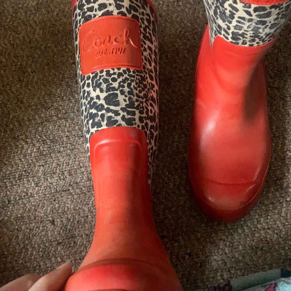 Coach rain boots